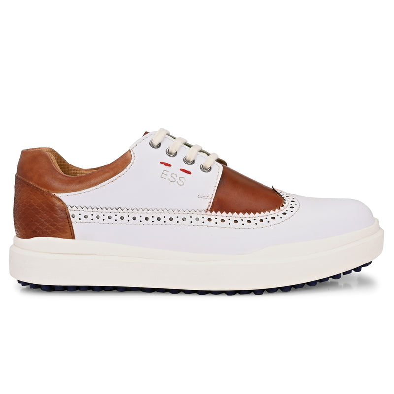 Flex Lace Up  Tan / White