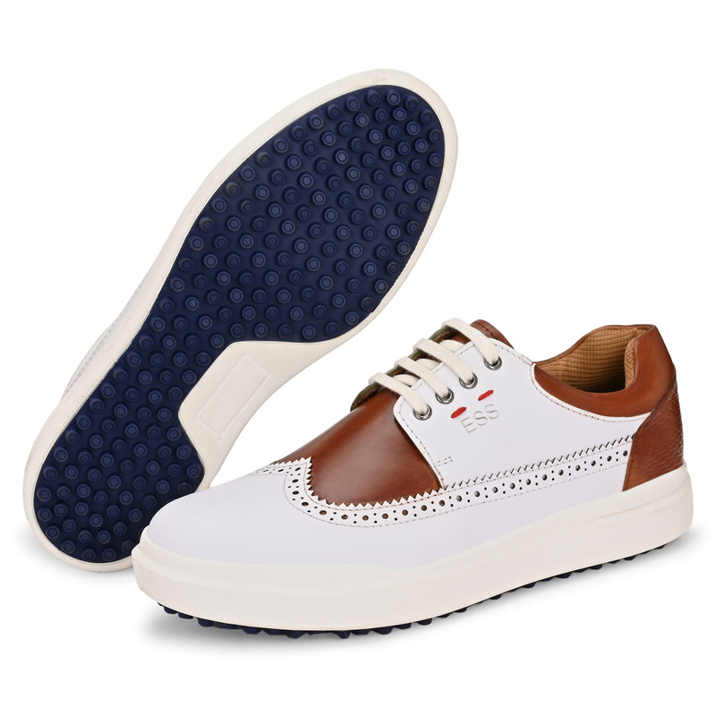 Flex Lace Up  Tan / White