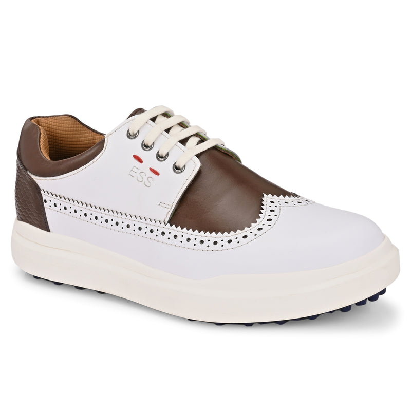 Flex Lace Up White / Brown
