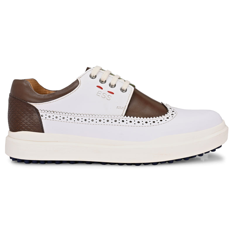 Flex Lace Up White / Brown