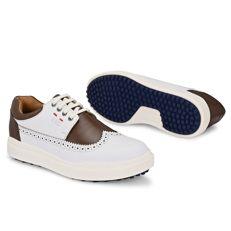 Flex Lace Up White / Brown