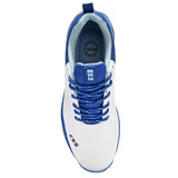 Striker white blue cricket shoes