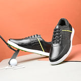 Swiss black golf shoes