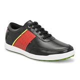Swiss black red golf shoes
