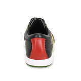 Swiss black red golf shoes