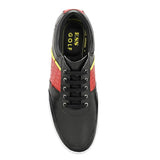 Swiss black red golf shoes