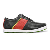 Swiss black red golf shoes
