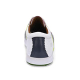 Swiss white blue golf shoes