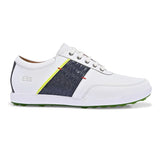 Swiss white blue golf shoes