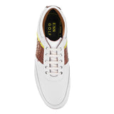 Swiss white tan golf shoes