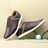 Swiss brown golf shoes