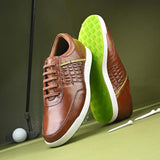 Swiss tan golf shoes