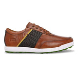 Swiss tan black golf shoes