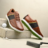 Swiss tan black golf shoes