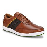 Swiss tan black golf shoes