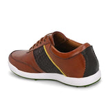 Swiss tan black golf shoes