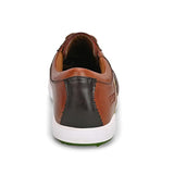 Swiss tan black golf shoes
