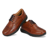 Brogue Spikeless Tan-Golf Shoes