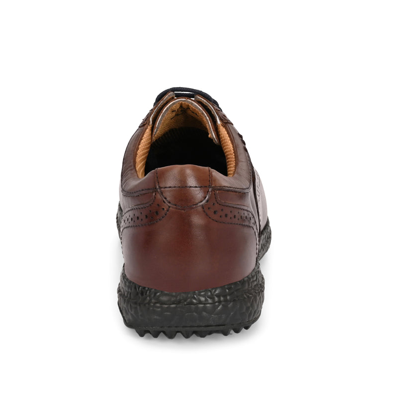 Brogue Spikeless Brown-Golf Shoes
