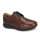 Brogue Spikeless Brown-Golf Shoes