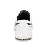 Brogue Spikeless White Black-Golf Shoes
