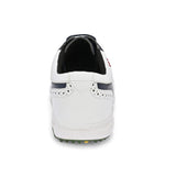 Brogue Spikeless White Navy-Golf Shoes