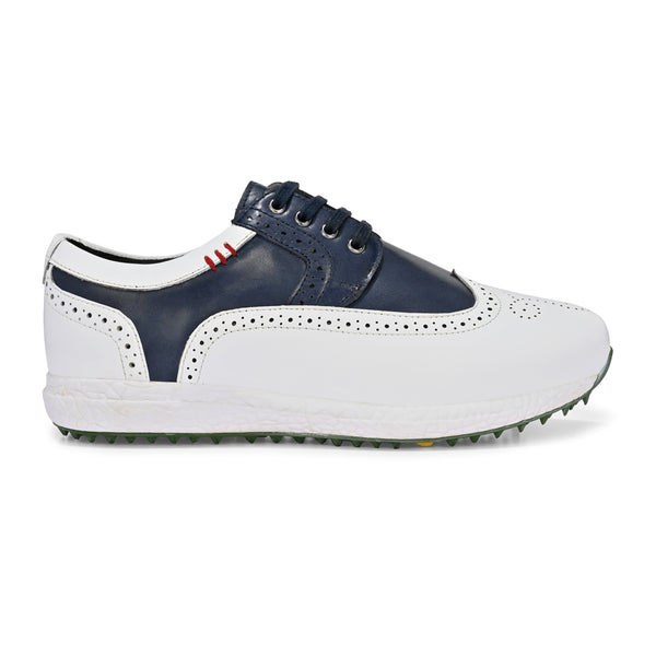 Brogue Spikeless White Blue