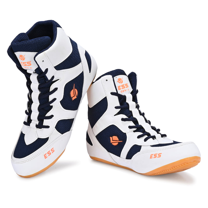 ESS Kabbadi Pro S24- White Blue-Kabbadi Shoes